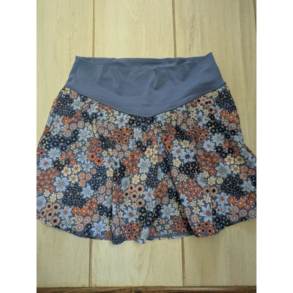 OFFLINE by Aerie Real Me Printed Tennis Pickleball  Skirt/Skort Size Large Blue - Picture 2 of 3